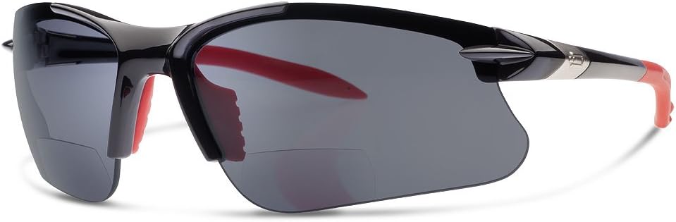 SL2 Pro Sunglasses: +2.0 Power Magnification; Black Frame/Gray Lens
