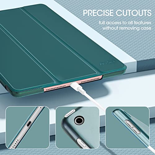 Image of ProCase for iPad 9th / 8th / 7th Generation Case 10.2 Inch (2021 /2020 /2019 Release), 10.2 iPad Case 9th / 8th / 7th Gen Cover, Slim Smart Cover with Translucent Hard Shell Back -Emerald