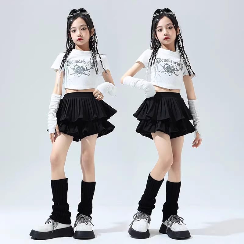 キッズダンス衣装 女の子 チアガール 衣装 チアリーダー衣装 チアリーディング衣装 チア ダンス へそ出しセット フリル k-pop