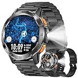 Reloj inteligente AMOLED de 1,53 pulgadas y pantalla personalizada: gracias a materiales compuestos especiales y carcasa metálica, nuestros relojes inteligentes para hombre pasan docenas de pruebas estándar, que incluyen temperatura, altura de baja presión, estanqueidad al polvo, niebla salina, contaminación líquida, etc. El reloj de fitness LWEARKD sin duda puede convertirse en tu compañero fiable si te gustan las actividades al aire libre. Pantalla AMOLED de 1,53 pulgadas con funciones Full Touch en colores impresionantes. Admite el modo de interfaz personalizado. Puedes agregar tu foto personal. Personaliza tu reloj. Los relojes de pulsera para hombre ofrecen 1 correa de silicona de repuesto, 1 correa de cuero marrón y 1 correa de silicona para muchas ocasiones.