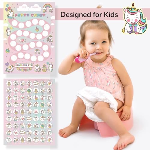 Unicorn Potty Training Chart for Toddlers Boys with 250+ Reward Stickers - 4