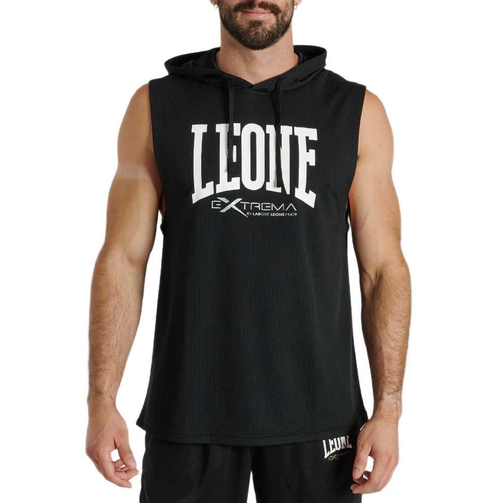 LEONE 1947 Logo Sleeveless Hoodie 2XL Black