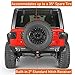 Hooke Road JL Rear Bumper Offroad Steel Back Bumper w/Receiver Hitch & LED Lights for 2018-2025 Jeep Wrangler JL & Unlimited Sahara Rubicon Sport 2/4 Doors