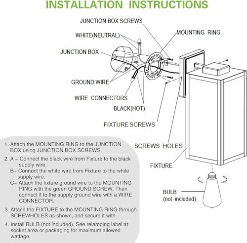 Hykolity WLA-0412 Large Size Outdoor Wall Lights,16 Inch Wall Lantern thumb #6