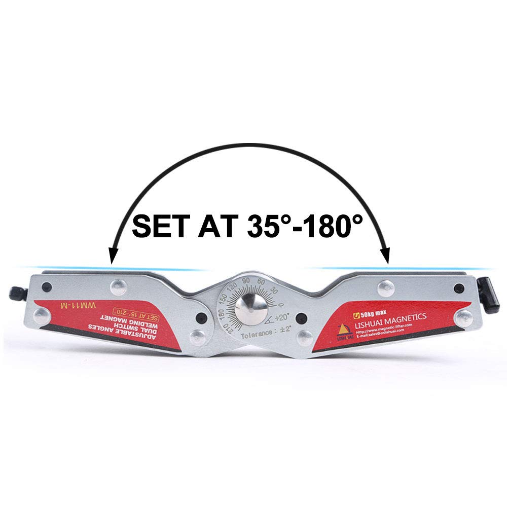 Adjustable Angles Dual Switch Welding Magnet OnOff Neodymium Magnetic Clamp 15-210 Degree WM11-S product thumbnail 5