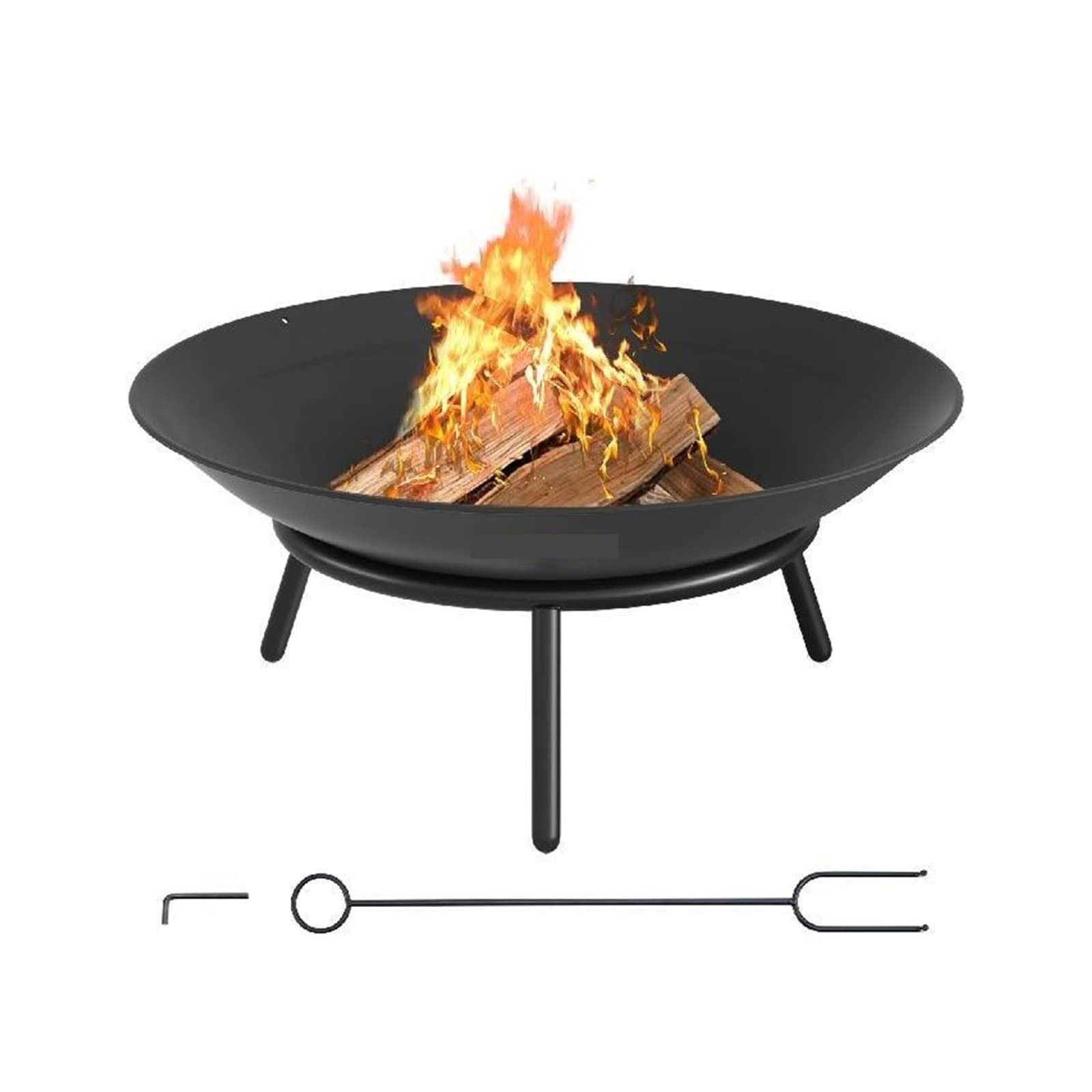 Miska na ognisko Piec do grilla Stal węglowa/żeliwo do utrzymywania ciepła, zewnętrzne patio Taras Przydomowy grill(30 inch Cast Iron)
