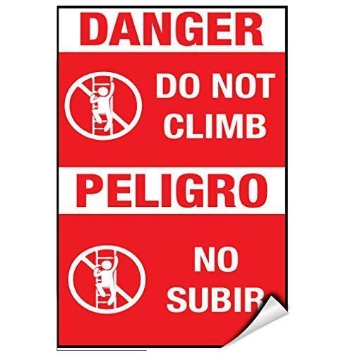 Metal Sign Danger Do Not Climb Peligro No Subir Hazard Aluminum Sign/Outdoor Warning Sign/8x12 inches New Wall Decoration