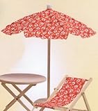 bodo hennig ofen bezogen mit hübschem roten Blümchenstoff