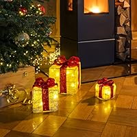 Bambelaa! Decoratieve led-geschenkdozen, set van 3, kerstdecoratie