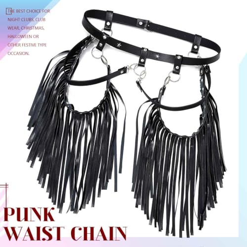 Zoestar Cowgirl Fringe Belt Waist Tassel Belts Black Fashion Western Accessories Rave Outfits for Women3