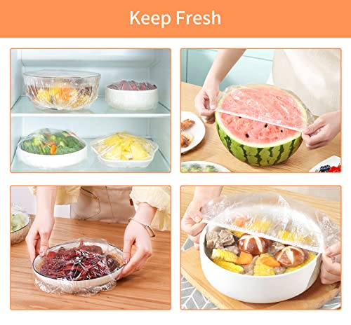 GCQQ-100Pcs-Disposable-Shower-Caps-45CM-Shower-Cap-Shower-Caps-for-Women-Uk-Plastic-Hair-Cap-Elastic-Clear-Disposable-Shower-Caps-shower-cap-for-long-hair-dying-hair-plastic-caps-for-Hotel-Spa