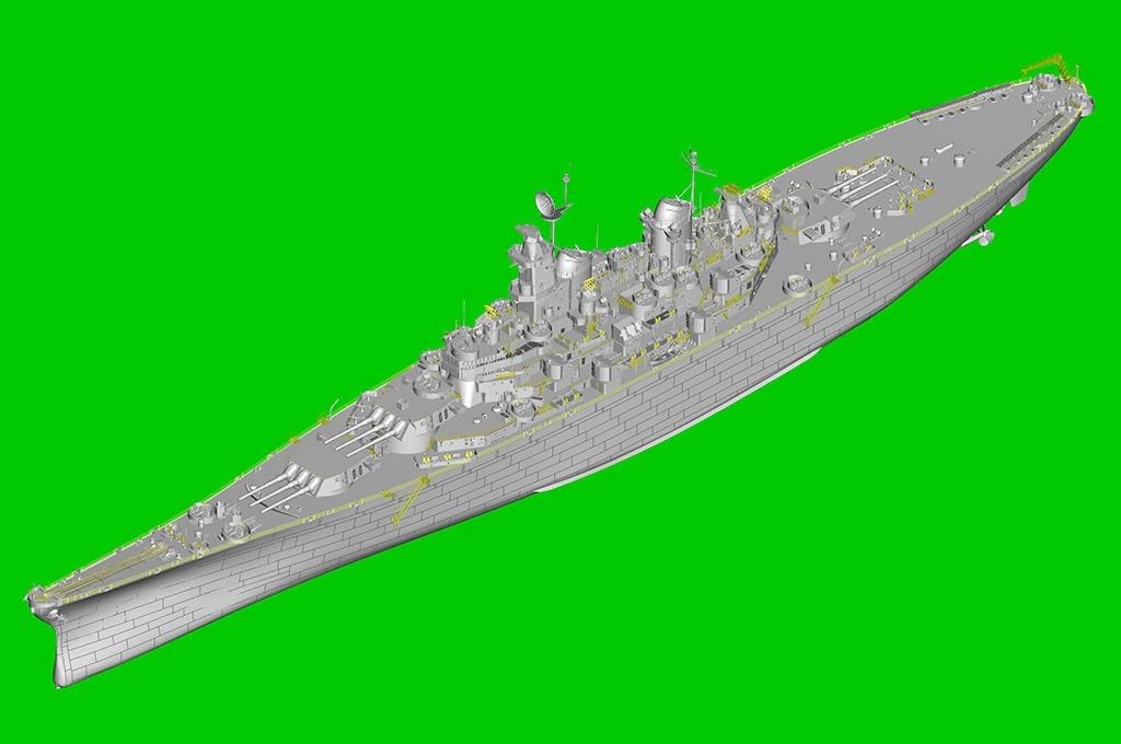 Hobbyboss HBB86516 1:350-USS Missouri BB-63 Scale Model Kit, Molded Color