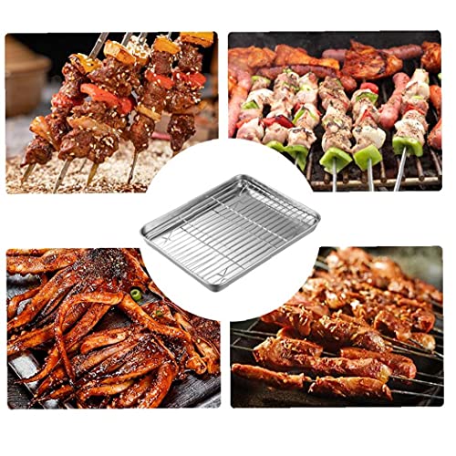 Sraeriot Braadstuk Pan Non Stick Dienblad ROSTING TIN RVS Cooker Grill Rack RASTER Oven Bakken Gebruikersvoorwerpen… - Image 6