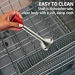 OVENTE Immersion Hand Blender, 300W Electric Handheld Portable Stick Mixer with 2 Mixing Speed and Stainless Steel Blades for Effortless Blending Smoothies, Shakes, Puree or Baby Food, Red HS560R - Image 4