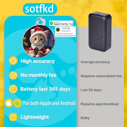 Rastreador de gato de Natal - coleira para gatos - rastreador GPS para gatos - Android Airtag-Pet Tr