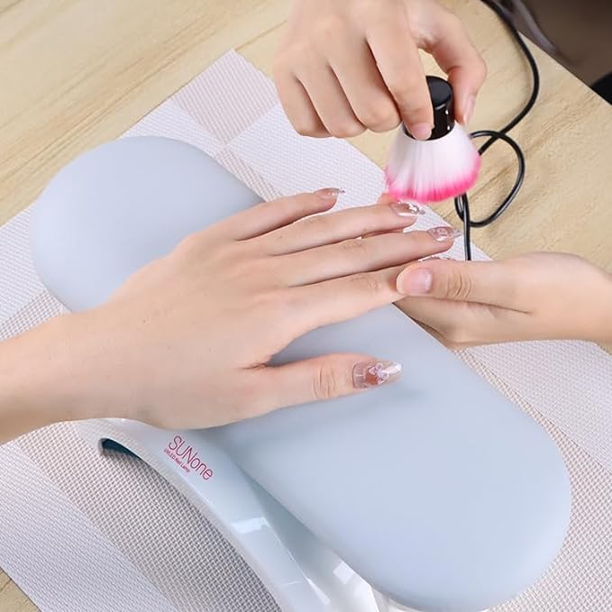 URBANMAC Nail Arm Rest Foldable Manicure Hand Rests Cushion Tool, PU Soft Sponge Hand Rest, Nail Hand Pillow Stand with PVC Table Mat for Acrylic Nails Salon Use 4