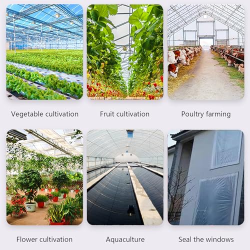 Invernadero película de plástico transparente de 0.12 mm de grosor y tamaño 3x20m para agricultura 7