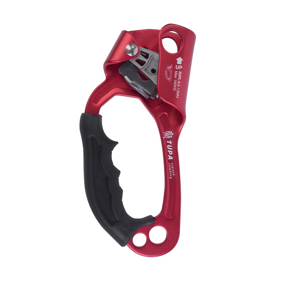 Left Hand Ascender Rope Clamp for 8-12mm Rope Rock Climbing Arborist Rappelling Gear
