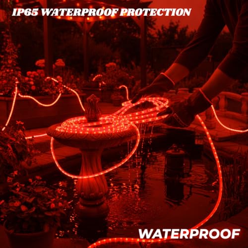 Image of 15 Meter Waterproof LED Strip Light Red | Waterproof LED Rope Light, Flexible Strip Lighting, Party Decor Lights, Festive Decoration, Ceiling Light, Indoor Outdoor