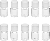 Vista 1 de Bettomshin 10 botellas de plástico PE de 0.2 fl oz (grado alimenticio) con tapas, botellas de agua de plástico de boca ancha de laboratorio, botella