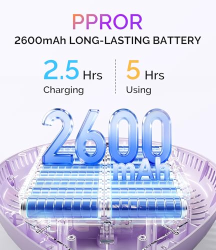 Image of MelodySusie Pocket-Sized Cordless Nail Dust Collector with Lightweight Design, PProR 6000RPM Mini Nail Vacuum Fan with 3 Suction Modes and 30 Disposable Filter Papers for DIY & Daily Nail Care,Purple