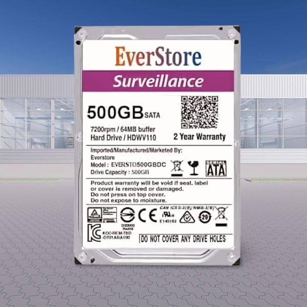 EVERSTORE 500GB SATA III Internal Hard Drive, 3.5-Inch Surveillance & Desktop, with 2 Year Warranty (B0D92754LQ) Amazon Price History, Amazon Price Tracker