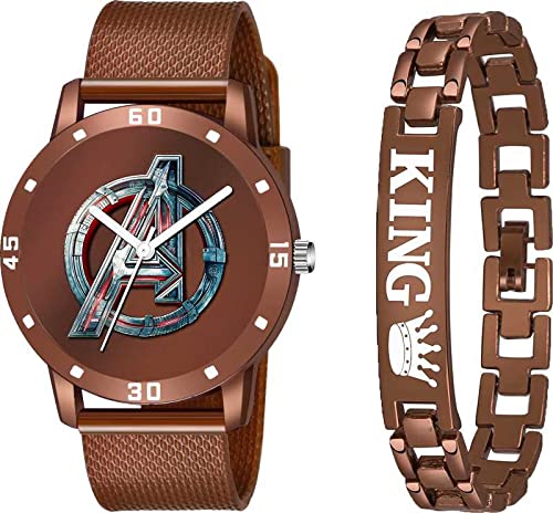 See full amazon price history chart for KIARVI GALLERY Analogue Avenger Print Dial PU Strap and King Bracelet Combo for Boys and Mens Watches(Combo of 2) (Brown) KIARVI GALLERY Analogue Avenger Print Dial PU Strap and King Bracelet Combo for Boys and Mens Watches(Combo of 2) (Brown) (B09QXBCCVQ) Amazon Price History, Amazon Price Tracker