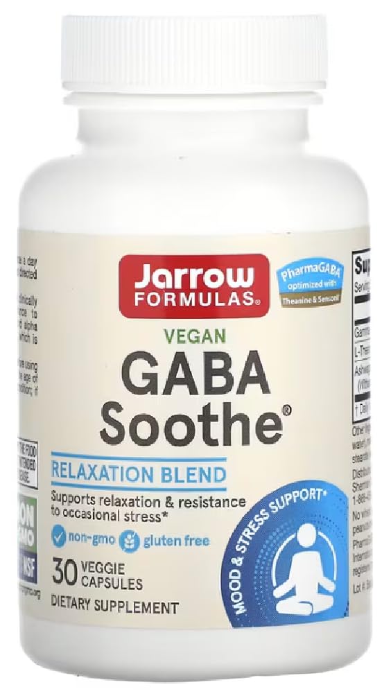 Jarrow Formulas - GABA Soothe | Beruhigende Unterstützung für Entspannung & inneres Gleichgewicht - 30 Kapseln