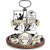 11PCS Graduation Party Decorations 2022 - Grad Tiered Tray Farmhouse Decor Home Kitchen Table Gifts Ornaments (Tiered Tray Not Included)