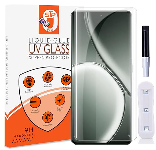 Image of UV Premium Tempered Glass Screen Protector Guard Compatible For Realme GT 6T 5G (6.78 Inch, Pack of 1) Full Adhesive UV Curved Case Friendly HD Clarity with easy installation kit