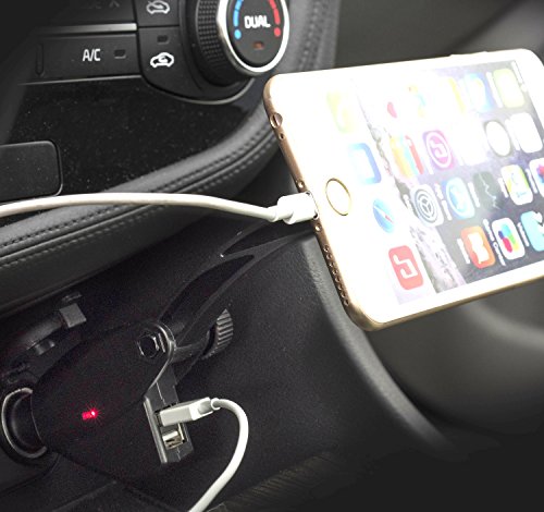 WixGear Car Mount Charger, Universal Magnetic Car Charger Socket Mount Holder, with Dual USB Charger, for Cell Phones and Mini Tablets with Fast Swift-Snap Technology, Magnetic Cell Phone Mount - Thumbnail 4
