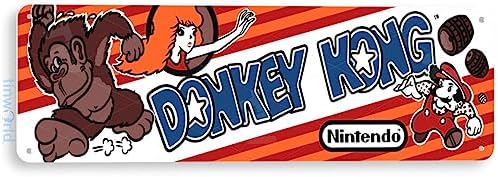 Tinworld Tin Sign: Donkey Kong Arcade Shop Game Room Marquee Metal Decor Retro Console A331 image 4