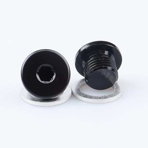 Miniatura 8 de M14 x 1.5 - Enchufe hexagonal de perfil bajo con arandela, color negro con arandela, 2 unidades