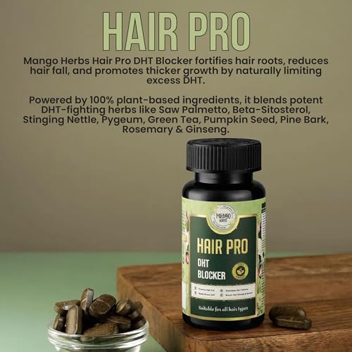 Image of Hair Pro DHT Blocker | Saw Palmetto, Beta-Sitosterol, Pygeum, Stinging Nettle, Green Tea, Pine Bark, Rosemay & Pumpkin Seed | 60 Tabs