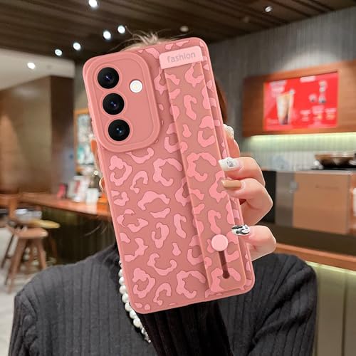 Image of Compatible with Samsung Galaxy S26 Plus Case with Strap Wrist Pink