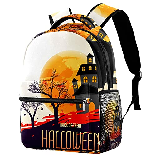 Sac à dos d'Halloween enfant cercueil fantôme réglable avec poche gourde multicolore