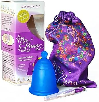 Most Customizable Menstrual Cup with Ball Handle | MeLuna Me Luna | Comfortable Period Cup Reusable Cup | Tampon Pad Alternative for All Body Types | Classic
