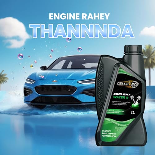 Image of CellForce UltraShield Radiator Coolant Water, 1 Litre, Advanced Anti-Freeze & Anti-Boil, Ultimate Engine Protection, Blue, Ideal for Cars, Bikes & Trucks (Pack of 4)