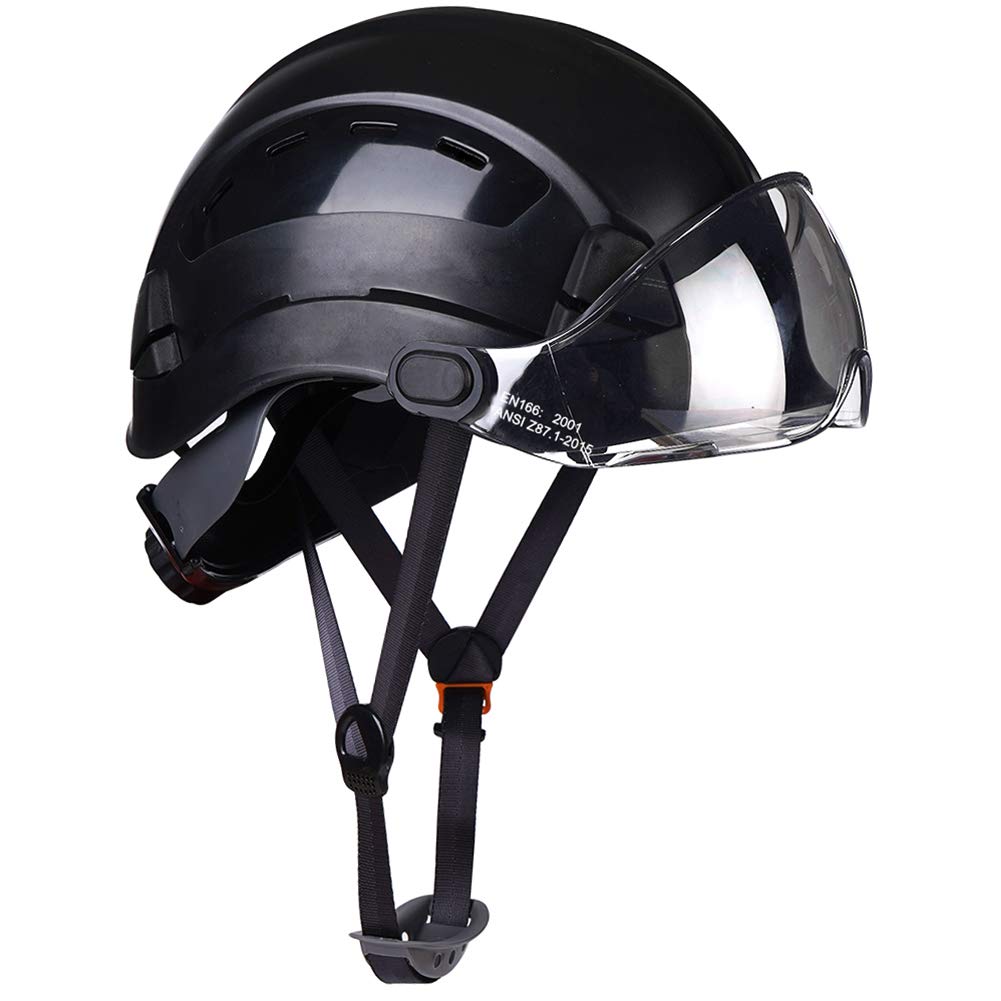 UNINOVA Safety Hard Hat with Visor - ANSI Z89.1 Approved Vented Helmet - 6-Point Ratchet Suspension, Perfect for Construction