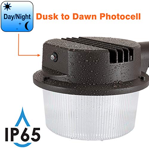 Shine Tech LED Security Area Light 40 Watts - Barn Light Dusk to Dawn with Photocell - Ultra Bright Yard Light 5500 Lumens, 5000K, 400W Incandescent or 150W HID Light Equal, 5-Year Warranty - Thumbnail 3