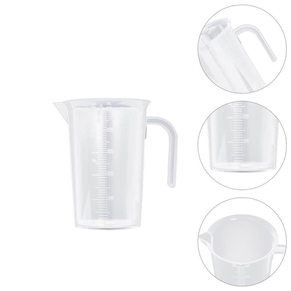 5 bicchieri graduati in plastica cucina, brocche dosatrici, contenitore graduato, tazza caffè professionale, caffè, latte, brocca schiumare caffè espresso, cappuccino, latte
