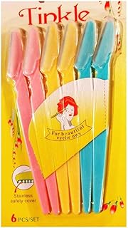 شفرات 6 في 1 غير القابل للصدأ لرسم وتحديد الحواجب