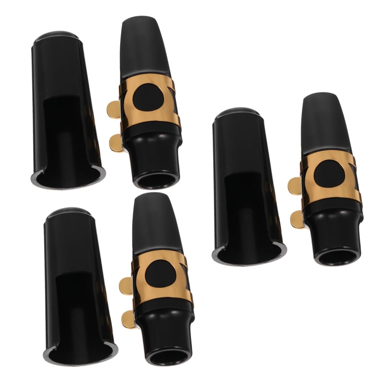 ibasenice 3ensembles Kit Complet Accessoires Pour Saxophone Alto Embouchure Plastique Bec Avec Clé Anches Et Pour Musiciens Et Étudiants