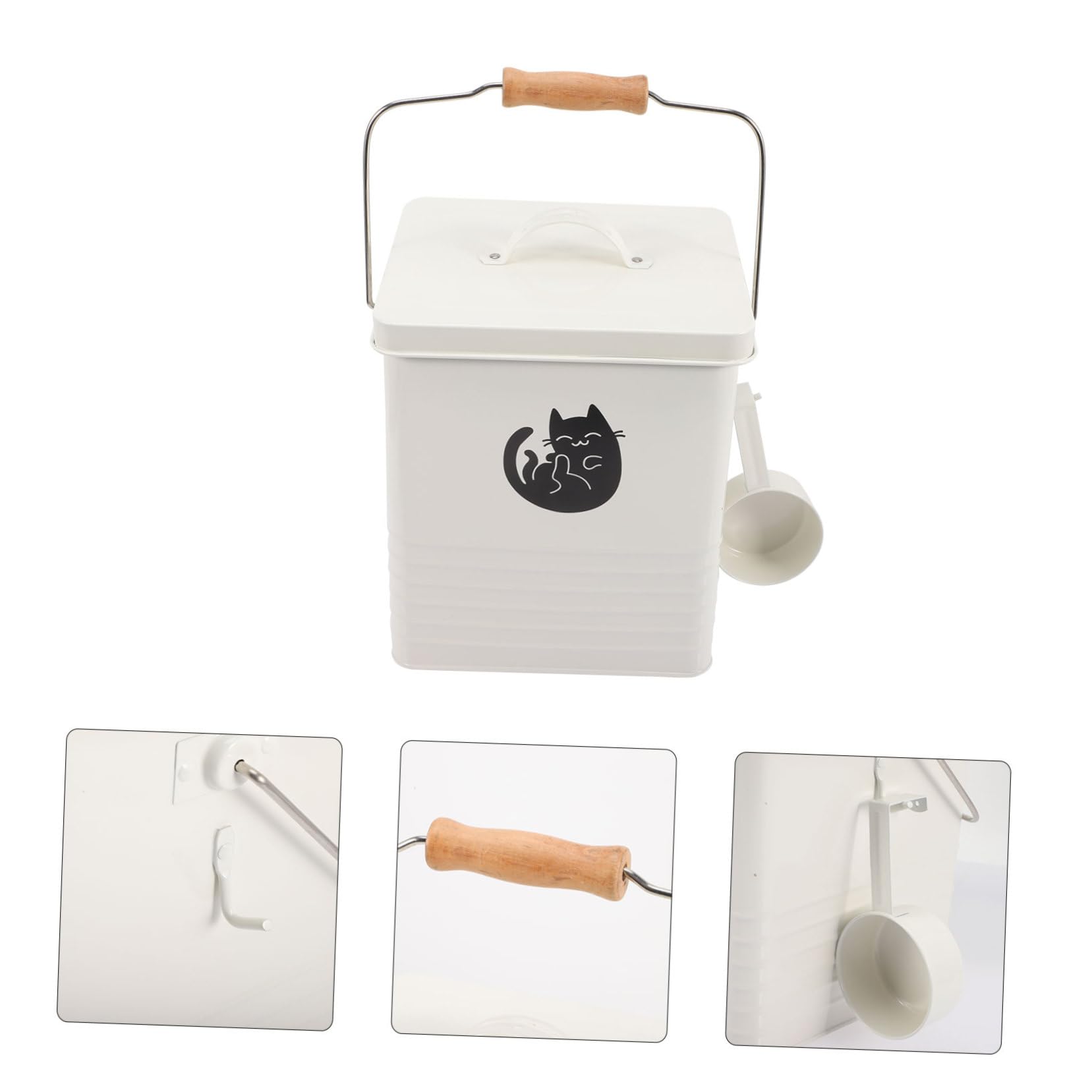 Didiseaon Secchiello Per Cibo Per Gatti Contenitore Per Snack Per Cani Comodo Accessorio Per Cibo Per Gatti Design Leggero e Arrotondato Mantiene Asciutto e Difende Dai Avari