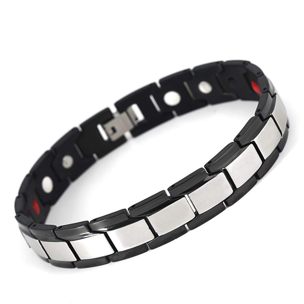 Armband Titan Stahl, Bio-Elemente Therapeutische Energieheilung, Schmerzlinderung, Valentinstag, Black