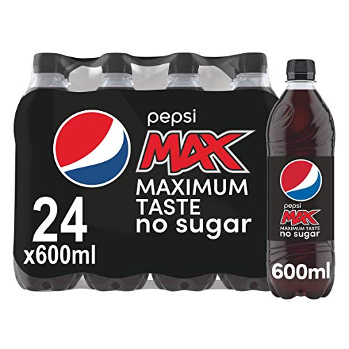 Pepsi Max, Maximum Taste, No Sugar, 24 x 600 ml Bottles