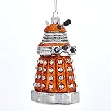 Kurt Adler Doctor Who Glass Orange Scientist Dalek Ornament, 5