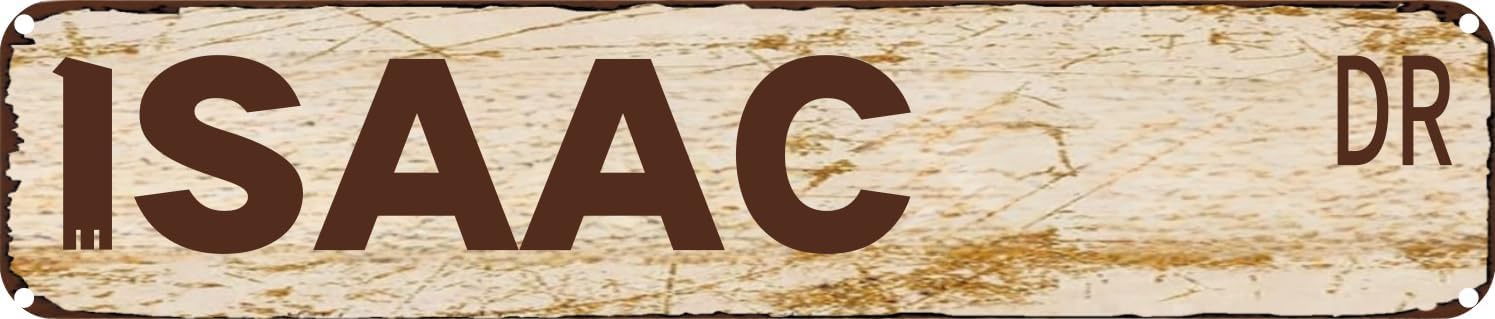 Vintage Tin Sign Retro Metal Wall Decor ISAAC DR Rustic Aluminum Plaque for Home,Bar,Kitchen,Garage,Man Cave 4x16 Inch