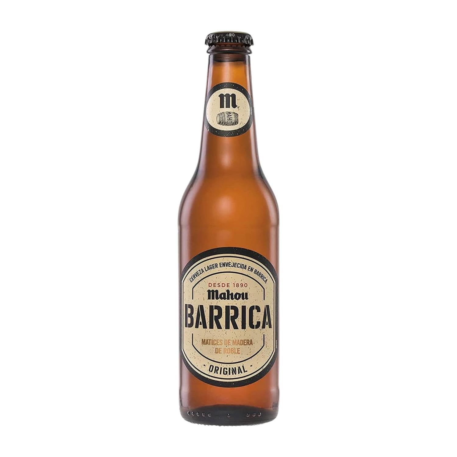 Cerveza Caja de 12 unidades Mahou Barrica Original Botellín Tercio 33 cl