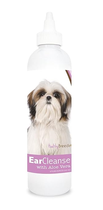 Healthy Breeds Dog Otic Cleansing Drops for Shih Tzu - OVER 200 BREEDS - Veterinarian Recommended Formula - Sweet Pea & Vanilla 8 oz